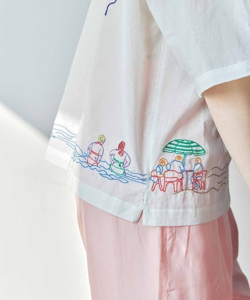 MEDE19F（メデジュウキュウ）の「ＭＥＤＥ１９Ｆ　〈ＭＡＤＥ　ＩＮ　ＩＮＤＩＡ　ＣＯＬＬＥＣＴＩＯＮ〉バカンス刺繍開衿シャツ〈オフホワイト〉（シャツ/ブラウス・レディース・ホワイト系その他・2）」の14枚目の写真