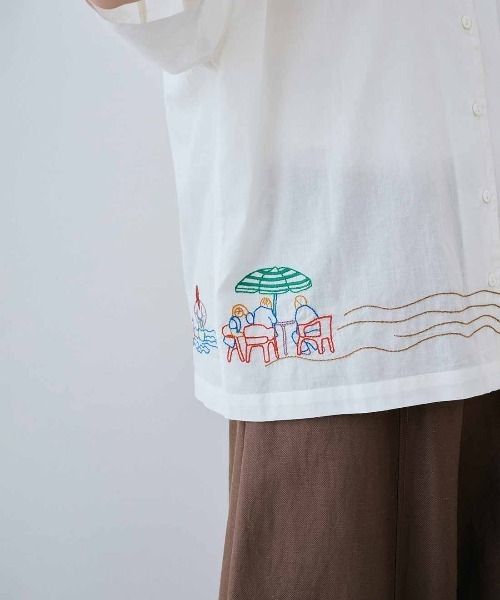 MEDE19F（メデジュウキュウ）の「ＭＥＤＥ１９Ｆ　〈ＭＡＤＥ　ＩＮ　ＩＮＤＩＡ　ＣＯＬＬＥＣＴＩＯＮ〉バカンス刺繍開衿シャツ〈オフホワイト〉（シャツ/ブラウス・レディース・ホワイト系その他・2）」の12枚目の写真