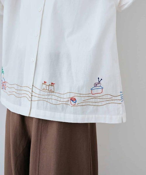 MEDE19F（メデジュウキュウ）の「ＭＥＤＥ１９Ｆ　〈ＭＡＤＥ　ＩＮ　ＩＮＤＩＡ　ＣＯＬＬＥＣＴＩＯＮ〉バカンス刺繍開衿シャツ〈オフホワイト〉（シャツ/ブラウス・レディース・ホワイト系その他・2）」の13枚目の写真