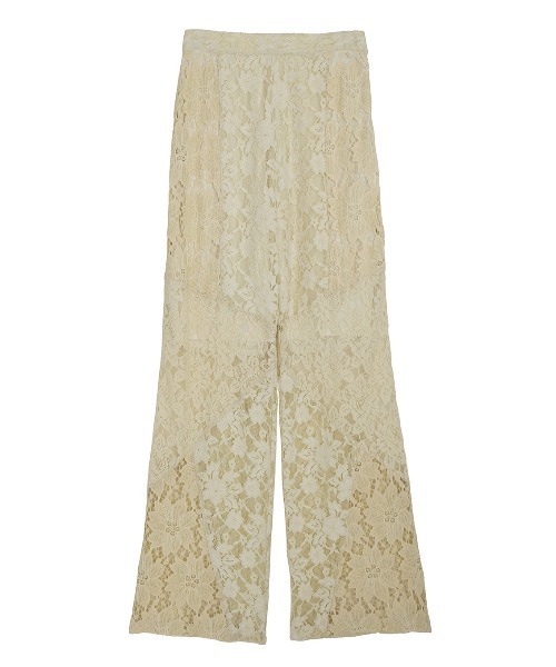 Ameri(アメリ)の「MEDI TEXTURE MIX LACE SEMI FLARE PANTS(その他パンツ・レディース・ブラック/アイボリー/カーキ・SMALL/MEDIUM)」の15枚目の写真