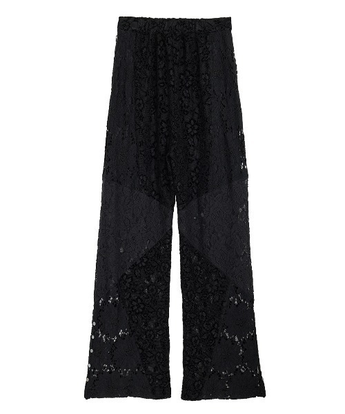Ameri(アメリ)の「MEDI TEXTURE MIX LACE SEMI FLARE PANTS(その他パンツ・レディース・ブラック/アイボリー/カーキ・SMALL/MEDIUM)」の14枚目の写真