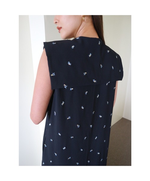 TRUNC(トランクエイティーエイト)の「Smooth Rib Embroidery Dress / スムースリブエンブロイダリードレス(ワンピース・レディース・ブラック/アイボリー・FREE)」の20枚目の写真