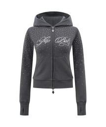 SupBaby by SUPPLIER Sparkle Rhinestone Zip Hoodie