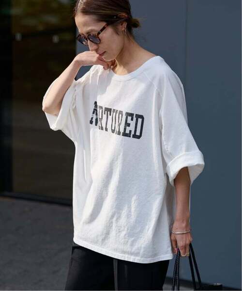FRAMeWORK(フレームワーク)の「≪WEB限定 / 追加≫ハーフスリーブロゴTEE 4(Tシャツ/カットソー・レディース・ホワイト/ブラウン・FREE)」の11枚目の写真