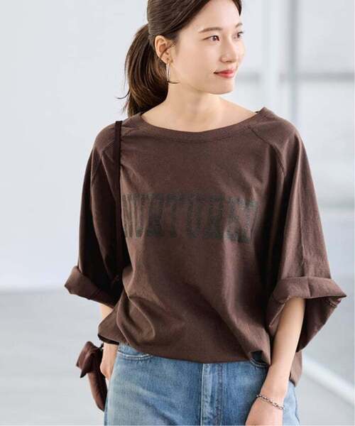 FRAMeWORK(フレームワーク)の「≪WEB限定 / 追加≫ハーフスリーブロゴTEE 4(Tシャツ/カットソー・レディース・ホワイト/ブラウン・FREE)」の22枚目の写真