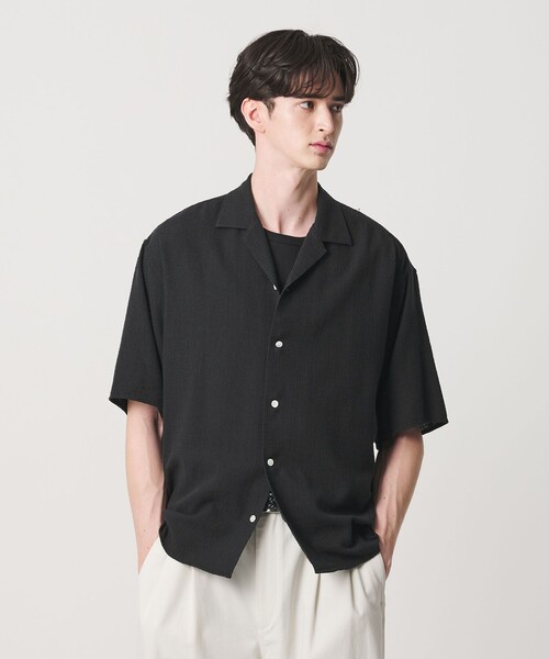 BEAUTY&YOUTH UNITED ARROWS(ビューティーアンドユースユナイテッドアローズ)の「ライト ツイードライク オープンカラー シャツ GRANDE TAPERD型(シャツ/ブラウス・メンズ・ブラック/ホワイト・XL/M/S/L)」の18枚目の写真
