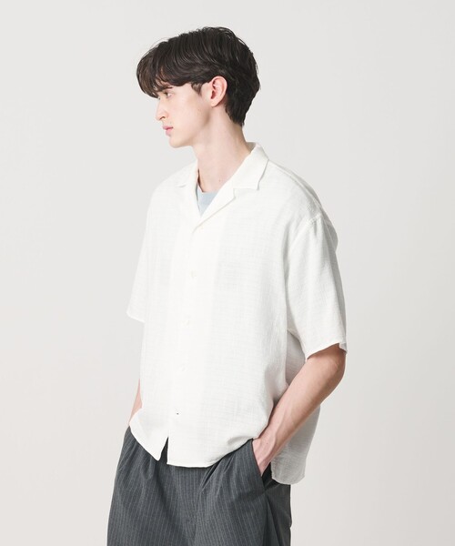 BEAUTY&YOUTH UNITED ARROWS(ビューティーアンドユースユナイテッドアローズ)の「ライト ツイードライク オープンカラー シャツ GRANDE TAPERD型(シャツ/ブラウス・メンズ・ブラック/ホワイト・XL/M/S/L)」の22枚目の写真