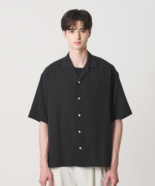 BEAUTY&YOUTH UNITED ARROWS(ビューティーアンドユースユナイテッドアローズ)の「ライト ツイードライク オープンカラー シャツ GRANDE TAPERD型(シャツ/ブラウス・メンズ・ブラック/ホワイト・XL/M/S/L)」の12枚目の写真