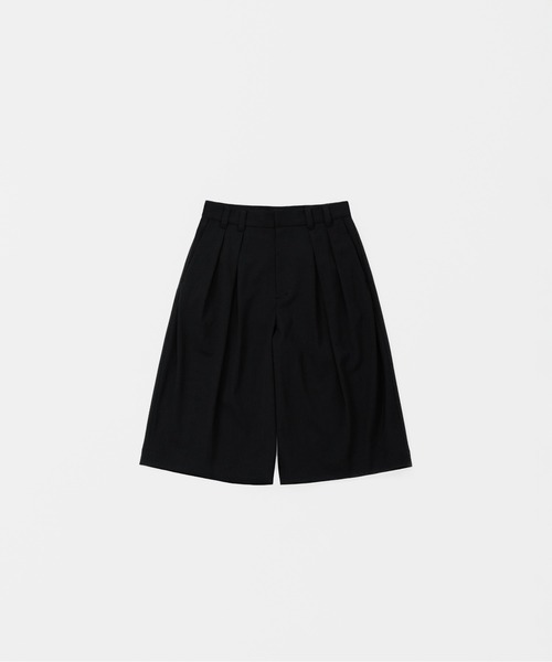 LAPIIS(ラピス)の「MISTO GABARDINE 4TUCK WIDE SHORT TROUSERS(スラックス・メンズ・ダークブラウン/ブラック・M/L)」の3枚目の写真