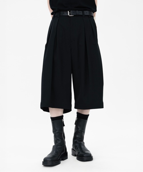 LAPIIS(ラピス)の「MISTO GABARDINE 4TUCK WIDE SHORT TROUSERS(スラックス・メンズ・ダークブラウン/ブラック・M/L)」の9枚目の写真