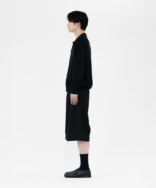 LAPIIS(ラピス)の「MISTO GABARDINE 4TUCK WIDE SHORT TROUSERS(スラックス・メンズ・ダークブラウン/ブラック・M/L)」の16枚目の写真