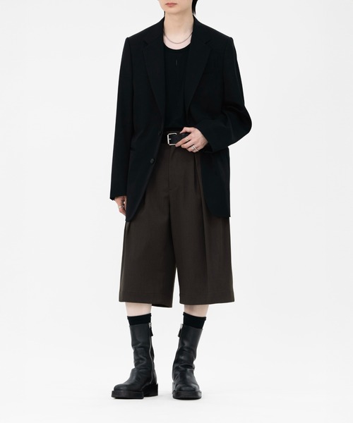 LAPIIS(ラピス)の「MISTO GABARDINE 4TUCK WIDE SHORT TROUSERS(スラックス・メンズ・ダークブラウン/ブラック・M/L)」の18枚目の写真