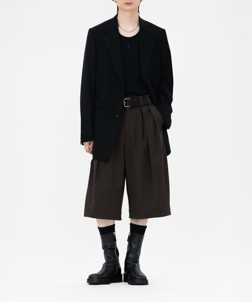 LAPIIS(ラピス)の「MISTO GABARDINE 4TUCK WIDE SHORT TROUSERS(スラックス・メンズ・ダークブラウン/ブラック・M/L)」の19枚目の写真