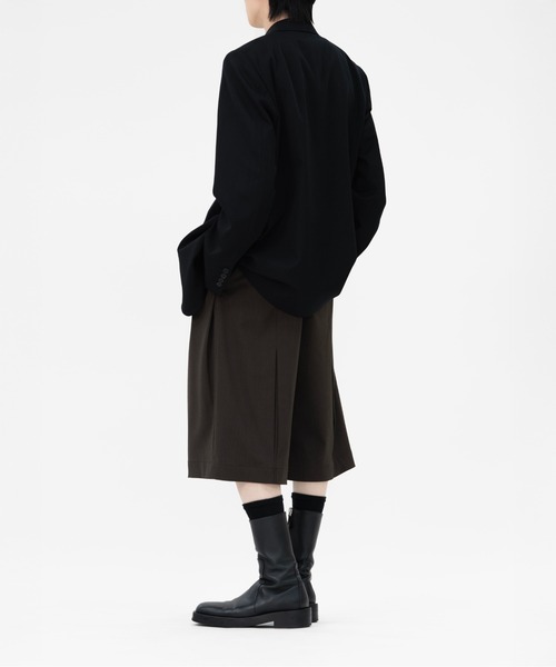 LAPIIS(ラピス)の「MISTO GABARDINE 4TUCK WIDE SHORT TROUSERS(スラックス・メンズ・ダークブラウン/ブラック・M/L)」の20枚目の写真