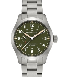 HAMILTON [ハミルトン] 腕時計 Khaki Field （カーキ フィールド） Power Reserve メカニカル 機械式 40MM グリーン×シルバー