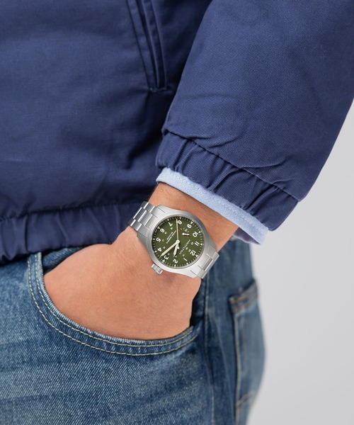 HAMILTON（ハミルトン）の「HAMILTON [ハミルトン] 腕時計 Khaki Field （カーキ フィールド） Power Reserve メカニカル 機械式 40MM グリーン×シルバー（アナログ腕時計・メンズ・グリーン・FREE）」の7枚目の写真