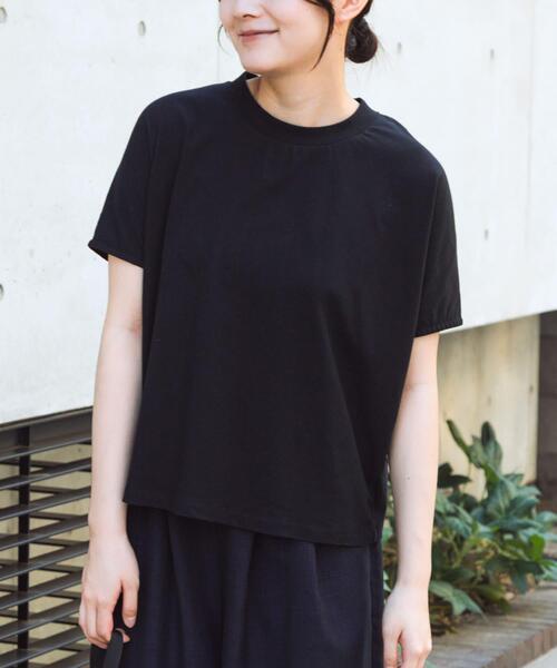 EKAL（エカル）の「『UR TECH ひやサラクール』サイドパネルTシャツ（Tシャツ/カットソー・レディース・ホワイト/ブラック/レッド系その他・ONE）」の2枚目の写真