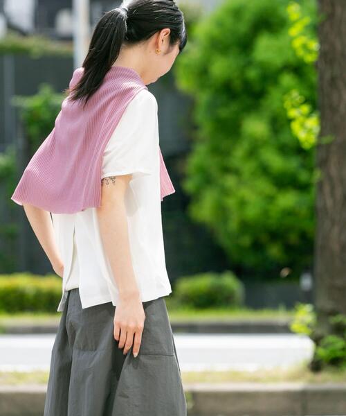 EKAL（エカル）の「『UR TECH ひやサラクール』サイドパネルTシャツ（Tシャツ/カットソー・レディース・ホワイト/ブラック/レッド系その他・ONE）」の7枚目の写真