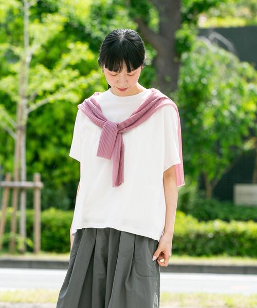 EKAL（エカル）の「『UR TECH ひやサラクール』サイドパネルTシャツ（Tシャツ/カットソー・レディース・ホワイト/ブラック/レッド系その他・ONE）」の8枚目の写真