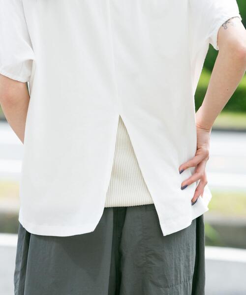 EKAL（エカル）の「『UR TECH ひやサラクール』サイドパネルTシャツ（Tシャツ/カットソー・レディース・ホワイト/ブラック/レッド系その他・ONE）」の10枚目の写真