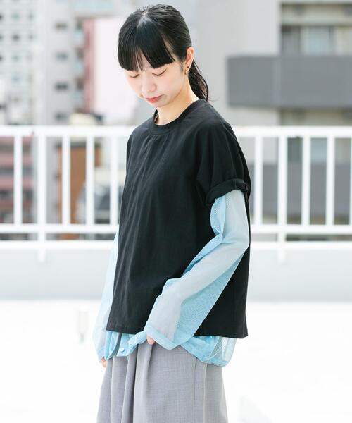 EKAL（エカル）の「『UR TECH ひやサラクール』サイドパネルTシャツ（Tシャツ/カットソー・レディース・ホワイト/ブラック/レッド系その他・ONE）」の17枚目の写真