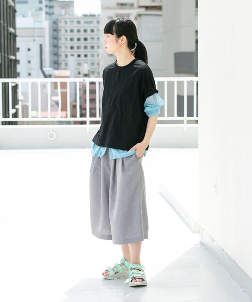 EKAL（エカル）の「『UR TECH ひやサラクール』サイドパネルTシャツ（Tシャツ/カットソー・レディース・ホワイト/ブラック/レッド系その他・ONE）」の19枚目の写真
