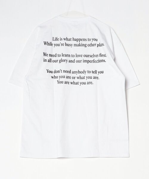 En serio TOKYO(エンソリオトーキョー)の「【SIDEWAYSTANCE】Our-life-is-our-art半袖Tシャツ 70784(Tシャツ/カットソー・メンズ・ブラック/ホワイト・X-LARGE/SMALL/LARGE/MEDIUM)」の3枚目の写真