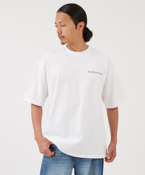 En serio TOKYO(エンソリオトーキョー)の「【SIDEWAYSTANCE】Our-life-is-our-art半袖Tシャツ 70784(Tシャツ/カットソー・メンズ・ブラック/ホワイト・X-LARGE/SMALL/LARGE/MEDIUM)」の12枚目の写真
