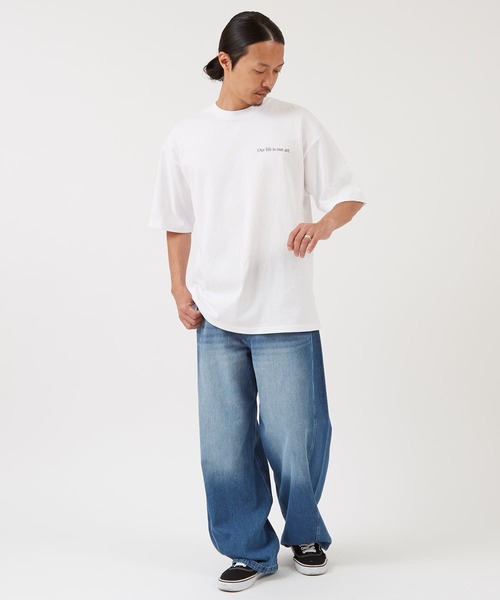 En serio TOKYO(エンソリオトーキョー)の「【SIDEWAYSTANCE】Our-life-is-our-art半袖Tシャツ 70784(Tシャツ/カットソー・メンズ・ブラック/ホワイト・X-LARGE/SMALL/LARGE/MEDIUM)」の5枚目の写真