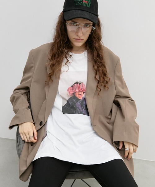 Auntie Rosa Holiday(アンティローザホリデー)の「グラフィックフォトTEE(Tシャツ/カットソー・レディース・オフホワイト/ブルー/グレー・FREE)」の22枚目の写真