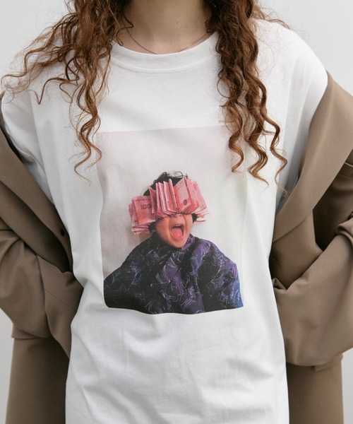 Auntie Rosa Holiday(アンティローザホリデー)の「グラフィックフォトTEE(Tシャツ/カットソー・レディース・オフホワイト/ブルー/グレー・FREE)」の21枚目の写真