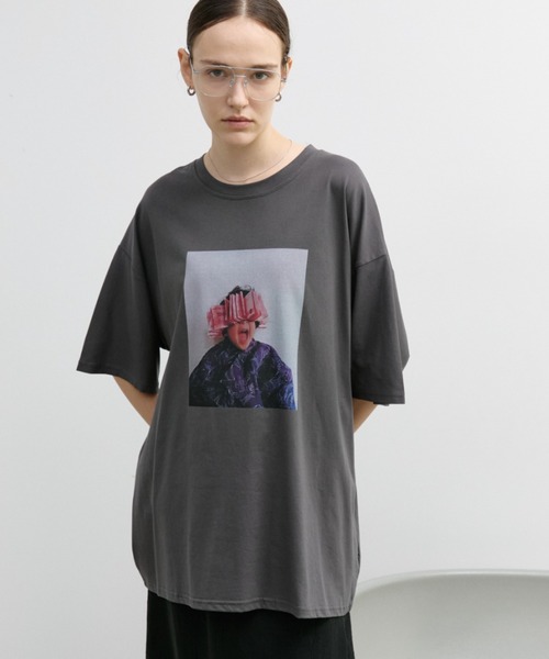Auntie Rosa Holiday(アンティローザホリデー)の「グラフィックフォトTEE(Tシャツ/カットソー・レディース・オフホワイト/ブルー/グレー・FREE)」の13枚目の写真