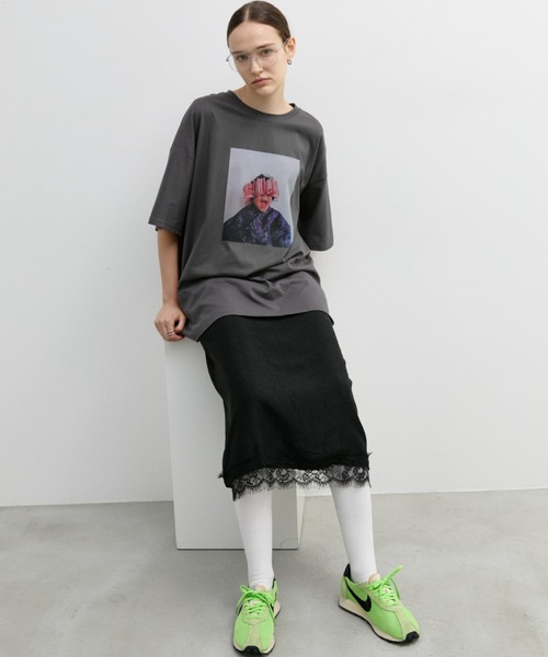 Auntie Rosa Holiday(アンティローザホリデー)の「グラフィックフォトTEE(Tシャツ/カットソー・レディース・オフホワイト/ブルー/グレー・FREE)」の16枚目の写真
