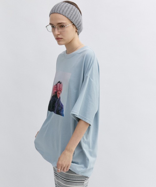 Auntie Rosa Holiday(アンティローザホリデー)の「グラフィックフォトTEE(Tシャツ/カットソー・レディース・オフホワイト/ブルー/グレー・FREE)」の6枚目の写真