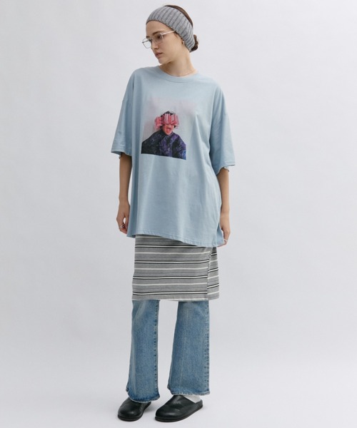 Auntie Rosa Holiday(アンティローザホリデー)の「グラフィックフォトTEE(Tシャツ/カットソー・レディース・オフホワイト/ブルー/グレー・FREE)」の9枚目の写真