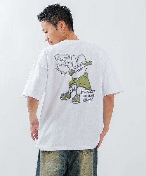 SIDEWAY STANCE（サイドウェイスタンス）の「【SIDEWAY STANCE】プリント  半袖Tシャツ（Tシャツ/カットソー・メンズ・ホワイト/ホワイト系/ライトグレー系/ブラック系/ブラック/ダークブルー/ブラック系1/ライトグレー系1/ホワイト系1・MEDIUM/SMALL/X-LARGE/LARGE）」の3枚目の写真