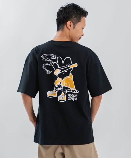 SIDEWAY STANCE（サイドウェイスタンス）の「【SIDEWAY STANCE】プリント  半袖Tシャツ（Tシャツ/カットソー・メンズ・ホワイト/ホワイト系/ライトグレー系/ブラック系/ブラック/ダークブルー/ブラック系1/ライトグレー系1/ホワイト系1・MEDIUM/SMALL/X-LARGE/LARGE）」の6枚目の写真