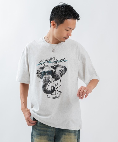 SIDEWAY STANCE（サイドウェイスタンス）の「【SIDEWAY STANCE】プリント  半袖Tシャツ（Tシャツ/カットソー・メンズ・ホワイト/ホワイト系/ライトグレー系/ブラック系/ブラック/ダークブルー/ブラック系1/ライトグレー系1/ホワイト系1・MEDIUM/SMALL/X-LARGE/LARGE）」の7枚目の写真