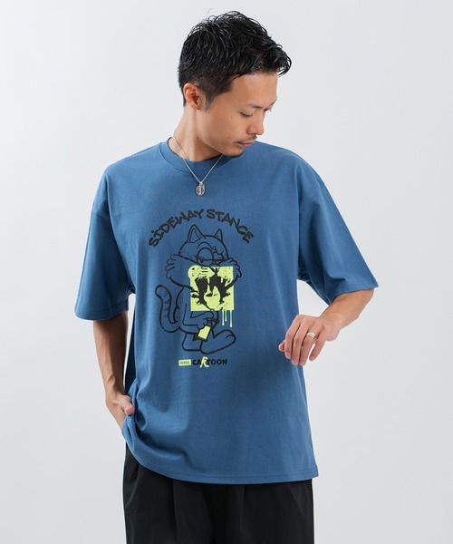 SIDEWAY STANCE（サイドウェイスタンス）の「【SIDEWAY STANCE】プリント  半袖Tシャツ（Tシャツ/カットソー・メンズ・ホワイト/ホワイト系/ライトグレー系/ブラック系/ブラック/ダークブルー/ブラック系1/ライトグレー系1/ホワイト系1・MEDIUM/SMALL/X-LARGE/LARGE）」の9枚目の写真