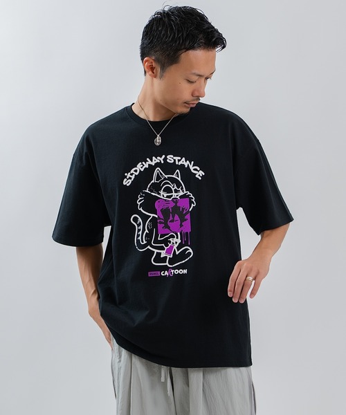 SIDEWAY STANCE（サイドウェイスタンス）の「【SIDEWAY STANCE】プリント  半袖Tシャツ（Tシャツ/カットソー・メンズ・ホワイト/ホワイト系/ライトグレー系/ブラック系/ブラック/ダークブルー/ブラック系1/ライトグレー系1/ホワイト系1・MEDIUM/SMALL/X-LARGE/LARGE）」の14枚目の写真