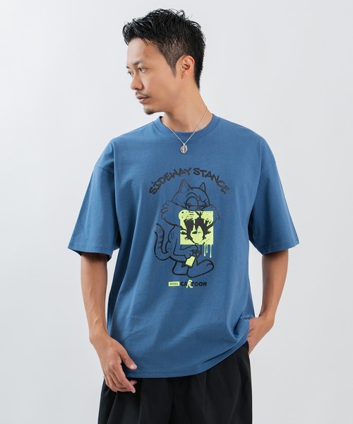 SIDEWAY STANCE（サイドウェイスタンス）の「【SIDEWAY STANCE】プリント  半袖Tシャツ（Tシャツ/カットソー・メンズ・ホワイト/ホワイト系/ライトグレー系/ブラック系/ブラック/ダークブルー/ブラック系1/ライトグレー系1/ホワイト系1・MEDIUM/SMALL/X-LARGE/LARGE）」の18枚目の写真