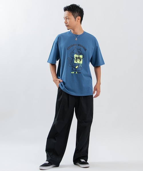 SIDEWAY STANCE（サイドウェイスタンス）の「【SIDEWAY STANCE】プリント  半袖Tシャツ（Tシャツ/カットソー・メンズ・ホワイト/ホワイト系/ライトグレー系/ブラック系/ブラック/ダークブルー/ブラック系1/ライトグレー系1/ホワイト系1・MEDIUM/SMALL/X-LARGE/LARGE）」の19枚目の写真