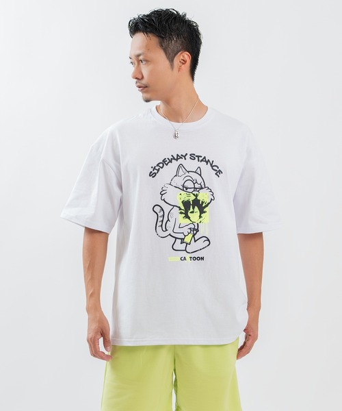 SIDEWAY STANCE（サイドウェイスタンス）の「【SIDEWAY STANCE】プリント  半袖Tシャツ（Tシャツ/カットソー・メンズ・ホワイト/ホワイト系/ライトグレー系/ブラック系/ブラック/ダークブルー/ブラック系1/ライトグレー系1/ホワイト系1・MEDIUM/SMALL/X-LARGE/LARGE）」の10枚目の写真
