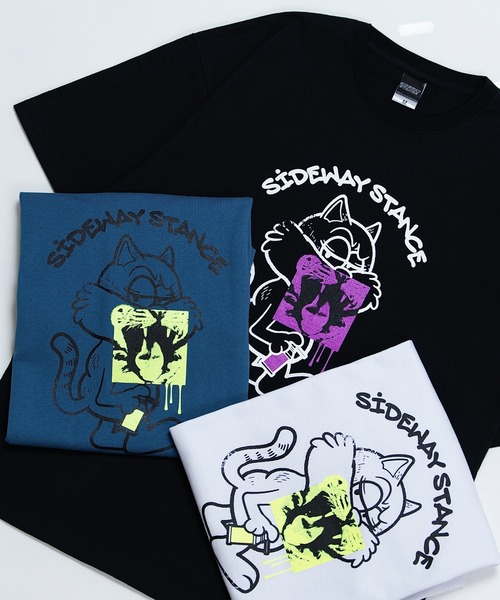 SIDEWAY STANCE（サイドウェイスタンス）の「【SIDEWAY STANCE】プリント  半袖Tシャツ（Tシャツ/カットソー・メンズ・ホワイト/ホワイト系/ライトグレー系/ブラック系/ブラック/ダークブルー/ブラック系1/ライトグレー系1/ホワイト系1・MEDIUM/SMALL/X-LARGE/LARGE）」の22枚目の写真