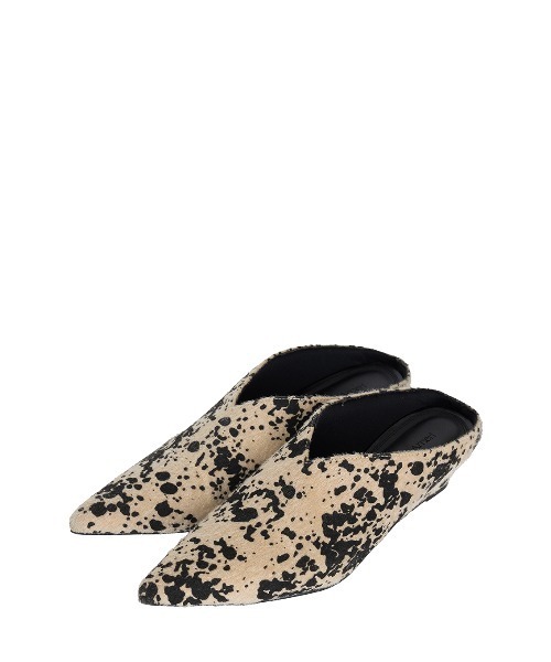 Ameri（アメリ）の「POINTED TOE WEDGE SOLE MULES（サンダル・レディース・ブラック/マルチ・LARGE/MEDIUM/SMALL）」の12枚目の写真