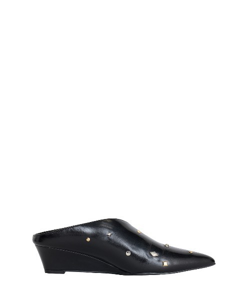 Ameri（アメリ）の「POINTED TOE WEDGE SOLE MULES（サンダル・レディース・ブラック/マルチ・LARGE/MEDIUM/SMALL）」の10枚目の写真