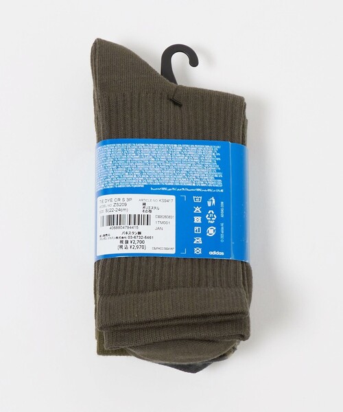 adidas Originals（アディダスオリジナルス）の「＜adidas Originals＞タイダイ クルーソックス/3P（ソックス/靴下・レディース・オリーブ・S）」の11枚目の写真