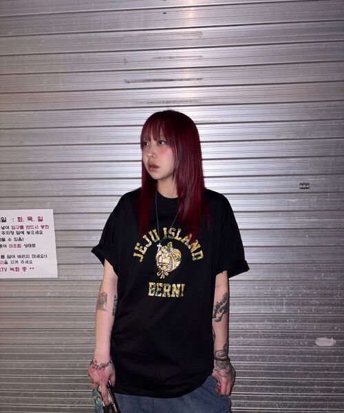 BERNI(ベルニ)の「ジェジュエンブレムグラフィック半袖Tシャツ(ブラック)(Tシャツ/カットソー・レディース・その他・SMALL/MEDIUM/LARGE/X-LARGE/2XL)」の8枚目の写真