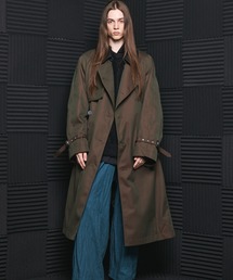MAISON SPECIAL（メゾンスペシャル）の「《UNISEX》120 2 2 Suvin Cotton Gabardine Prime-Over Leather Collar Trench Coat スビンコットンギャバジンプライムオーバー衿レザートレンチコート【MAISON SPECIAL メゾンスペシャル】■セットアップ対応■（トレンチコート）」