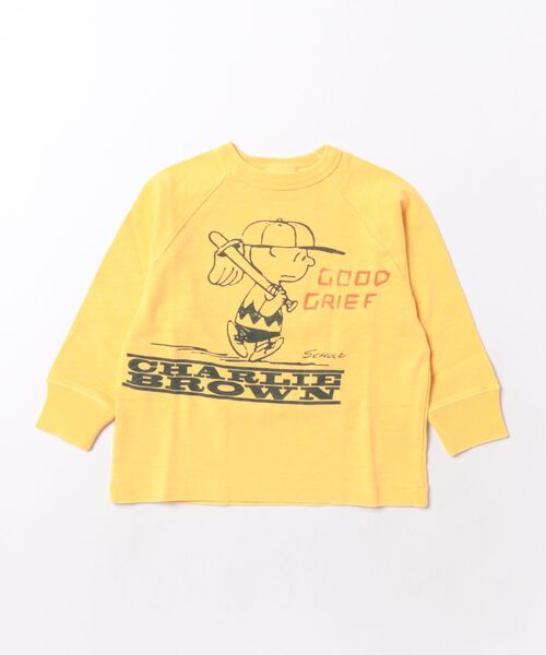 DENIM DUNGAREE(デニムダンガリー)の「SNOOPY GOOD GRIEF L/S Tee(Tシャツ/カットソー・キッズ・イエロー・125cm/105cm/115cm)」の3枚目の写真